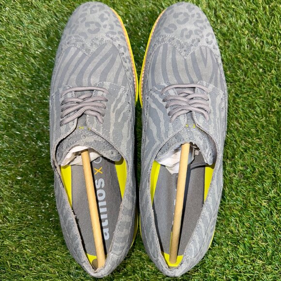 Cole Haan x atmos Øriginal Grand Wingtip Gray Oxford Shoes C36382 Men's NEW - Picture 7 of 14